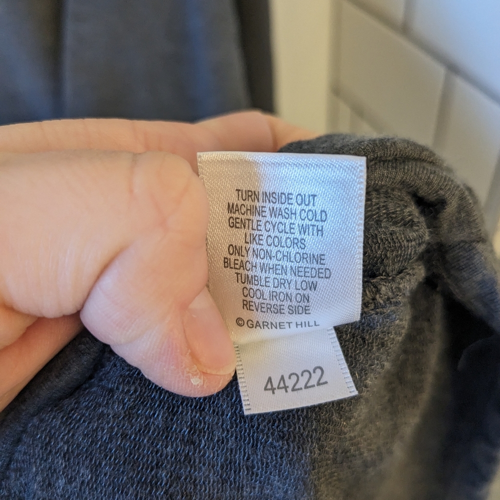 Garnet Hill Grey Tencel Lyocell A Lined Seamed Tunic - Picture 6 of 6